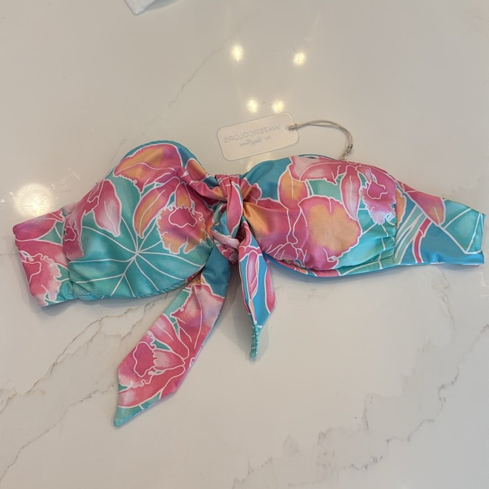 Kenny Flowers Strapless Blue & Pink